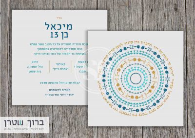 הזמנה לבר מצווה מנדלה